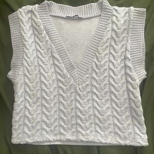 cable knit sweater vest